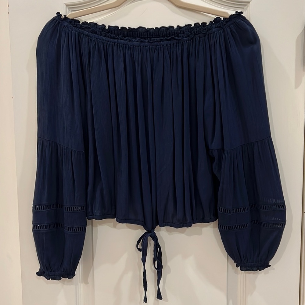 NWOT Hollister Blouse - Navy Blue
